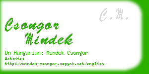 csongor mindek business card